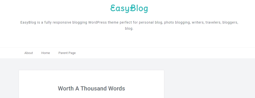 wordpress easy blog theme